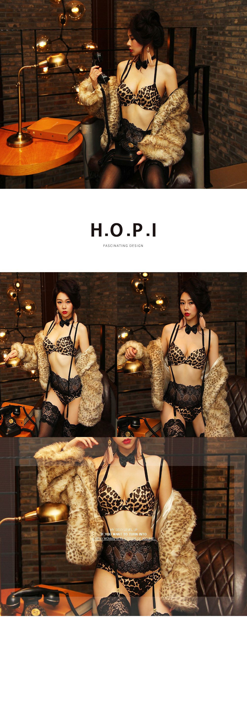 Luxury leopard print sexy couple underwear set men
